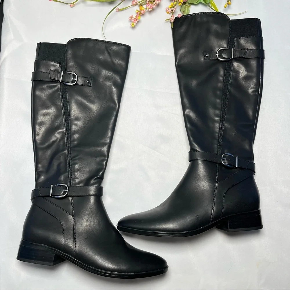 Naturalizer Women's Knee High Boots Sahara Buckle Detail